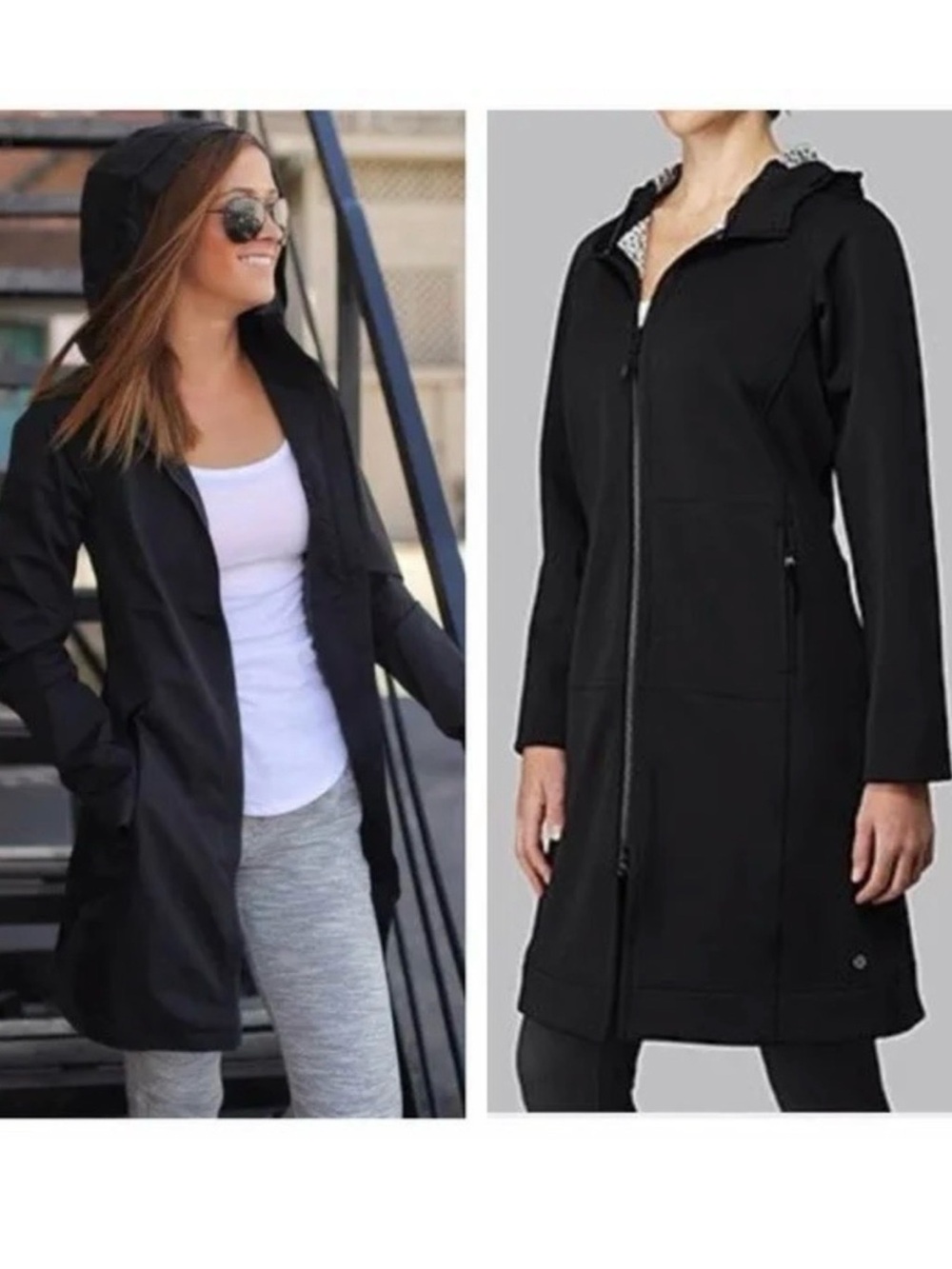 Lululemon Apres Yoga Softshell Jacket Rain Coat Waterproof Fleece Lined Black